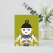 Mevrouw Martzkin Blooming Briefkaart © 2012 M. Mar (Staand voorkant)