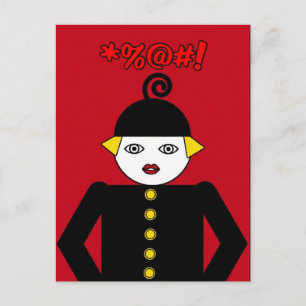 Mevrouw Martzkin Pop Art Briefkaart © 2012 M. Mart