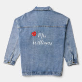 Mevrouw met hart denim jas jacket (Achterkant)