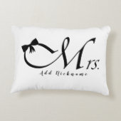 Mevrouw met strik accent kussen (Achterkant)