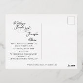 Mevrouw & mevrouw Briefkaart Wedding Invitation (Achterkant)