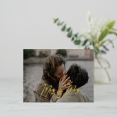 Mevrouw & mevrouw Briefkaart Wedding Invitation (Staand Voorkant)