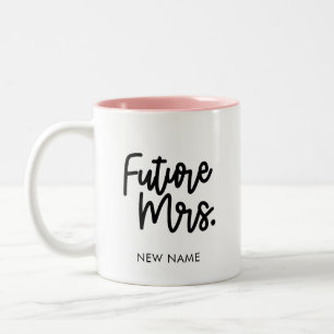 Mevrouw mok" "Mevrouw koffie mok" "Mrs cup bruilof Tweekleurige Koffiemok