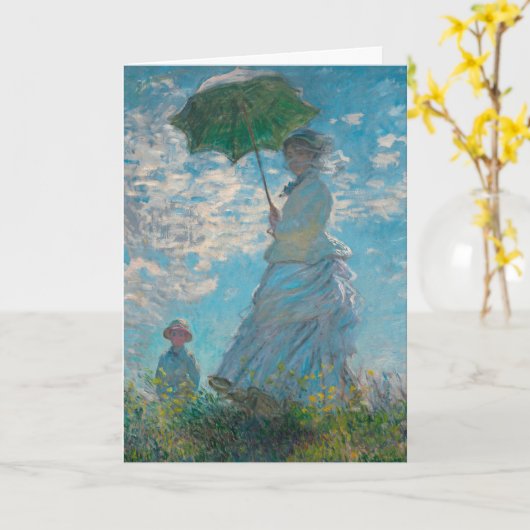 Mevrouw Monet en haar Moederdag met Son Fine Art Kaart (Gele Bloem)