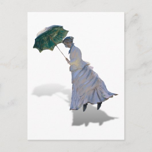 Mevrouw Monet met Umbrella Briefkaart (Voorkant)