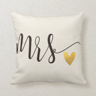 Mevrouw Mr&Mrs. Wedding Kussen