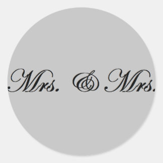 Mevrouw & Mrs. Ronde Sticker