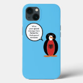 Mevrouw Penguin Albanese vlag praat Case-Mate iPhone Case (Achterkant)