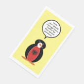 Mevrouw Penguin Albanese vlag praat Servet (Hoek)