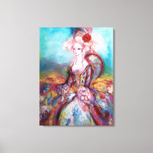 MEVROUW POMPADOUR CANVAS AFDRUK