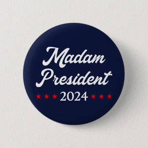 Mevrouw President 2024 I - Kamala Harris Ronde Button 5,7 Cm