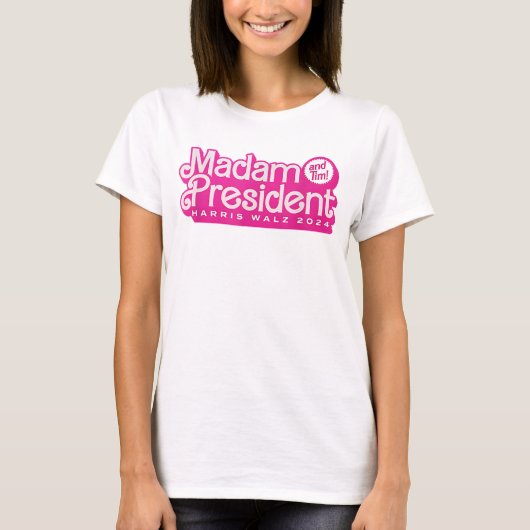 Mevrouw President | Harris Walz T-shirt (Voorkant)