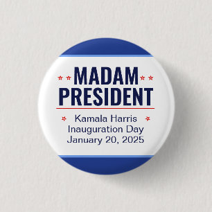 Mevrouw President Kamala Harris Inhuldiging Ronde Button 3,2 Cm