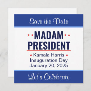 Mevrouw President Kamala Harris Inhuldiging Save The Date