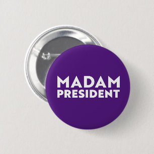 Mevrouw President moderne gedurfde typografie paar Ronde Button 5,7 Cm