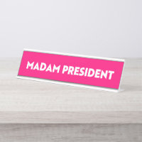 Mevrouw president moderne gewaagde typografie hot 
