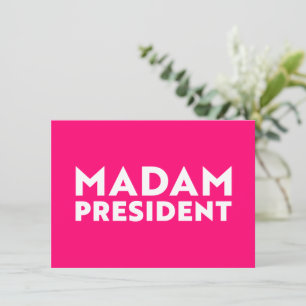 Mevrouw President moderne gewaagde typografie hot Notitiekaartje