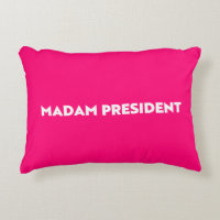 Mevrouw President moderne typografie hot pink