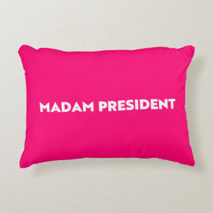 Mevrouw President moderne typografie hot pink Accent Kussen