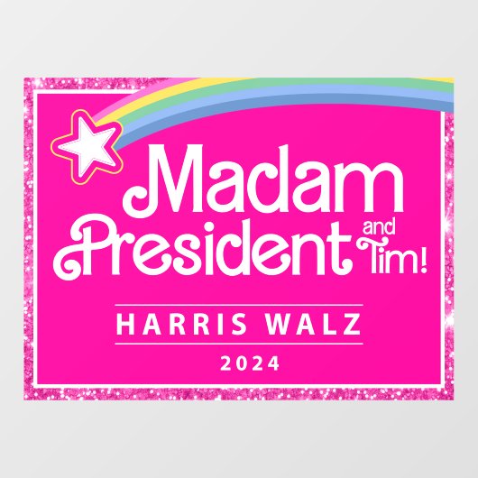 Mevrouw President Window Cling Sticker Kamala Harr (Vel)