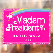 Mevrouw President Window Cling Sticker Kamala Harr (Vel 2)
