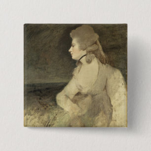 mevrouw Robinson, c.1784 (olie op canvas) Vierkante Button 5,1 Cm