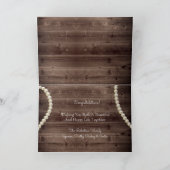 Mevrouw Rustic & Elegant Wedding Kaart (Binnen)