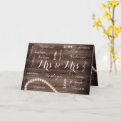 Mevrouw Rustic & Elegant Wedding Kaart (Gele Bloem)