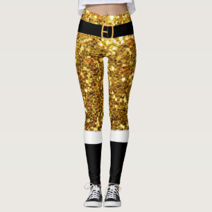 Mevrouw Santa Claus Gold glitter Leggings