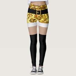 Mevrouw Santa Claus Gold glitter Leggings