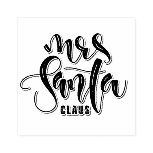 Mevrouw Santa Claus Rubberstempel (Afrduk)