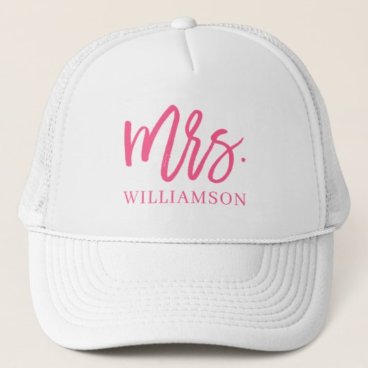 Mevrouw Script Gepersonaliseerd Trucker Pet (Voorkant)