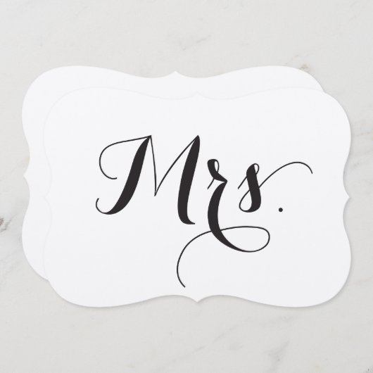 Mevrouw Stoelteken - Bruid en bruidegom Stoelteken Kaart (Voorkant / Achterkant)