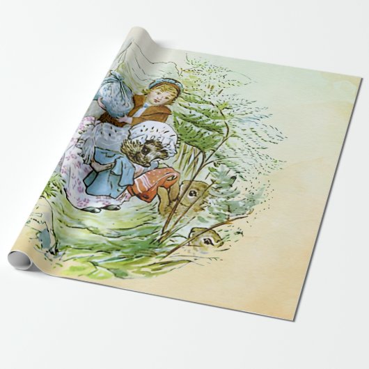 Mevrouw Tiggy-Winkle 6 Papieren Borden Cadeaupapier (Uitgerold)
