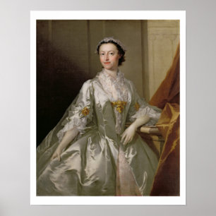Mevrouw Wardle, 1742 (olie op doek) Poster