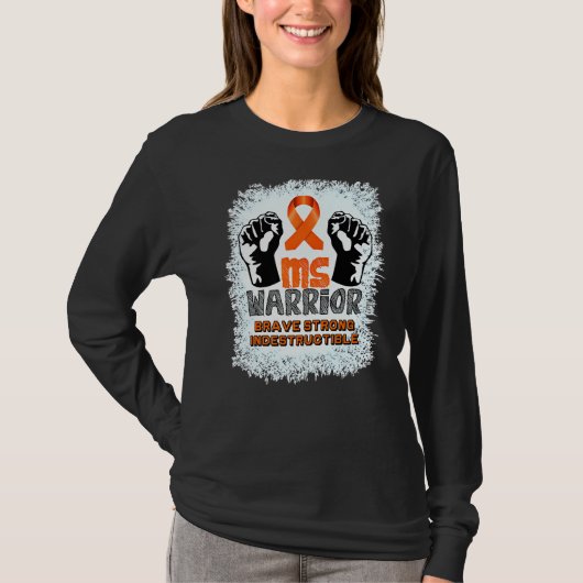 mevrouw Warrior Indestructible Multiple Sclerosis  T-shirt (Voorkant)