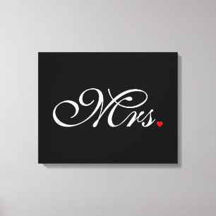 Mevrouw Wife Bride Zijn haar nieuwe widen Canvas Afdruk