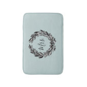 Mevrouw Wreath Turquoise Bath Mat (Voorkant Verticaal)