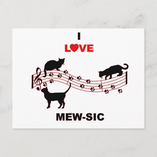 Mew-sic Briefkaart (Voorkant)