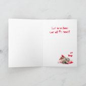 Mew stal mijn hart kitten valentijn feestdagen kaart (Binnen)