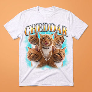 Mewbop Retro Huisdier Fotocollage Bliksem Tri-Blend Shirt