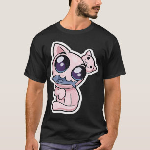 Mewgenics Stacy Eet Vis Sticker T-shirt