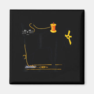 Mewing Machine Funny Quilting Craft Lover Quilter Magneet