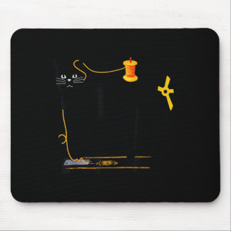 Mewing Machine Funny Quilting Craft Lover Quilter Muismat