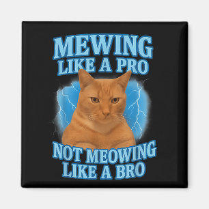 Mewing Not Mewing Funny Cat Meme Magneet