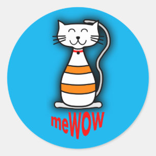 meWOW Cat Goed Werk Beloning  Sticker