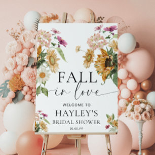 Mews Sunflower Fête des mariées Affiche de bienven