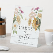 Mews Zonnebloem Herfst Bloemen Kaarten en geschenk Reclamebord Met Voetstuk (Insitu)