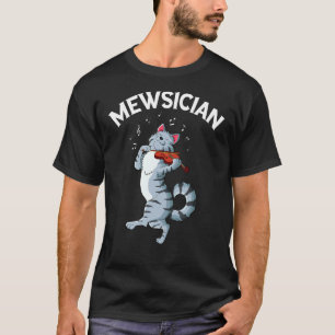 Mewsician viool kat viool musicus instrument_1 t-shirt
