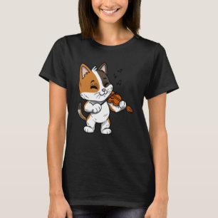 Mewsician Vioolspelende Kat Violist Muzikant 1 T-shirt